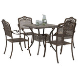 Garden Table Set 5 pcs Bronze Cast Aluminium 3334744