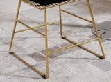 Set of 2 Bar Stools, Modern Counter Height Breakfast Bar Chairs with Wire Metal Frame for Kitchen, T3398P378036