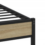 Metal Bed Frame without Mattress Sonoma Oak 100x190 cm 4017266