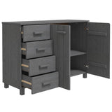 Sideboard HAMAR Dark Grey 113x40x80 cm Solid Wood Pine 340446