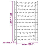 ZNTS Wine Rack for 72 Bottles White Metal 340912