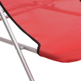 Folding Beach Chairs 2 pcs Red Textilene&Powder-coated Steel 360189