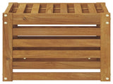 Outdoor Stool Bench Natural 43 x 43 x 37 cm Solid Acacia Wood 900675