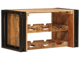 Wine Rack Brown 60 x 45 x 33 cm Solid Rough Mango Wood 4104754