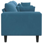 Velvet Sofa with Cushion Blue 208 cm Velvet 3335152