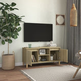 TV Cabinet with Solid Wood Legs Sonoma Oak 103.5x35x50 cm 805962
