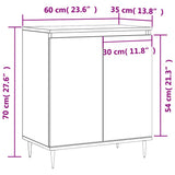 Sideboard Sonoma Oak 60x35x70 cm Engineered Wood 827151