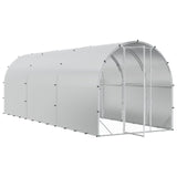 Chicken Coop Silver 600 x 200 x 200 cm Galvanised Steel 3434687