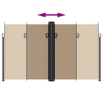 ZNTS Retractable Side Awning Taupe 200x1200 cm 4004859