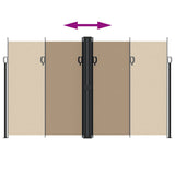 ZNTS Retractable Side Awning Taupe 200x1200 cm 4004859
