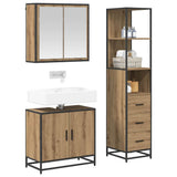 Bathroom Furniture Set 3 pcs Artisan Oak Engineered Wood 3402327