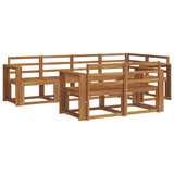 Outdoor Sofa Set 7 pcs Natural Solid Acacia Wood 3366537
