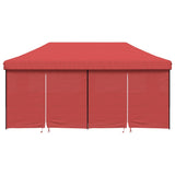 Foldable Party Tent Pop-Up with 4 Sidewalls Burgundy 4004955