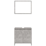 ZNTS Bathroom Furniture Set Concrete Grey Engineered Wood 802655
