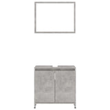 ZNTS Bathroom Furniture Set Concrete Grey Engineered Wood 802655