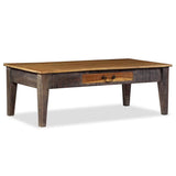 244968 Coffee Table Solid Wood Vintage 118x60x40 cm