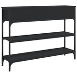 Console Table Black 100x25x75 cm Engineered Wood 834180