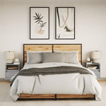 Wall-mounted Bedside Cabinets with LED Lights 2 pcs Grey Sonoma 3307986