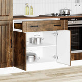 Kitchen Base Cabinet Lucca Smoked Oak Engineered Wood 853742