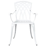 Garden Table Set 3 pcs White Cast Aluminium 3334758
