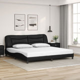 Bed Frame with LED without Mattress "Hvar" Black 200x200 cm 3213955