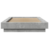Bed Frame with LED Lights without Mattress Concrete Grey 90x200cm 3281122