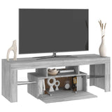 TV Cabinet with LED Lights Grey Sonoma 120x35x40 cm 815667