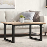 Coffee Table O-Frame 90x90x45.5 cm Solid Wood Pine and Steel 3282731