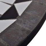 Garden Table Black and White Tough Powder-coated Iron 41532