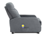 Fabric With 6-Point Massage Heating Function Recliner Light Gray 29055265