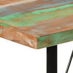 ZNTS Bar Table 110x55x107 cm Solid Wood Reclaimed and Iron 356373