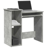 Desk with Shelves Concrete Grey 84x40x78 cm Engineered Wood 860448