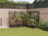 Garden Planter 5 pcs Brown 120 x 120 x 125.5 cm PP 42002819