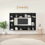 TV Cabinet Set 4 pcs Black 37 x 37 x 142.5 cm Engineered Wood 3393544