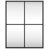 Wall Mirror Black 40x50 cm Rectangle Iron 358646