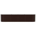 Garden Raised Bed Brown 400 x 80 x 81 cm Steel 42008132