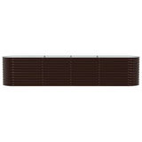 Garden Raised Bed Brown 400 x 80 x 81 cm Steel 42008132