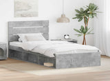 Bed Frame Concerte Grey 75 x 190 cm Solid Pine Wood 3411803