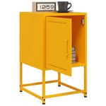 ZNTS Bedside Cabinet Mustard Yellow 36x39x60.5 cm Steel 846452