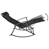 Garden Rocking Chair Steel and Textilene Black 42158