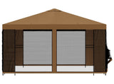 Garden Gazebo with Sidewalls 3 x 3 m Beige Polyester and Steel 900361