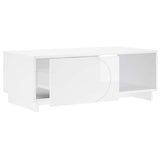 Coffee Table High Gloss White 95 x 50.5 x 35 cm Engineered Wood 8011445