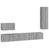 4 Piece TV Cabinet Set Grey Sonoma Engineered Wood 3114332