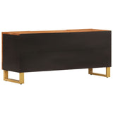 TV Cabinet Brown and Black 105x33.5x46 cm Solid Wood Mango 356797