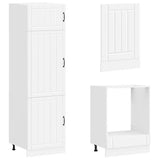 7 Piece Kitchen Cabinet Set "Lucca" White Engineered Wood 3314771