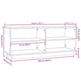 Shoe Cabinet White 110x34x45 cm Solid Wood Pine 813541