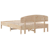 Bed Frame without Mattress 140x200 cm Solid Wood Pine 3207209