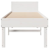 Bed Frame without Mattress White 80x200 cm Solid Wood Pine 855748