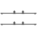Sliding Door Hardware Kit 400 cm Steel Black 3295800