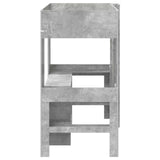 Loft Bed Frame with Desk Concrete Grey 100 x 200 cm 3410462